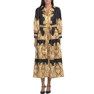 NANCY YANG Belted Shirt Dress